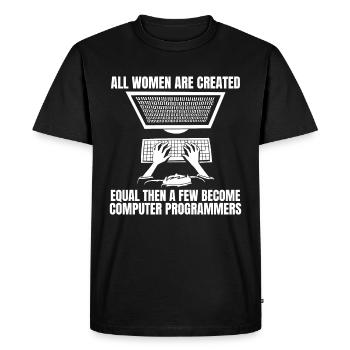 Développeur Coder Programmeur Drôle - T-shirt Premium bio Homme - noir - Devant - Nico (187cm)