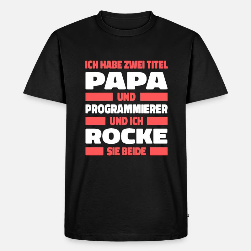 Entwickler Coder Programmierer Witzig - Männer Premium Bio T-Shirt - Schwarz