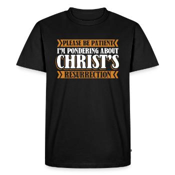 Christ Christianisme Résurrection - T-shirt Premium bio Homme - noir - Devant - Nico (187cm)