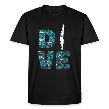 Diving Divers - Men's Premium Organic T-Shirt - black - Front - Nico (187cm)
