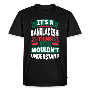 Bangladesh Bangladesh Citation du drapeau bangladais - T-shirt Premium bio Homme - noir - Devant - Nico (187cm)