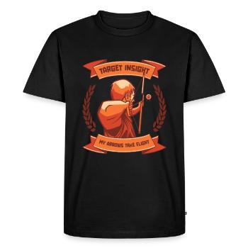 Tir à l’arc Archer de tir à l’arc - T-shirt Premium bio Homme - noir - Devant - Nico (187cm)