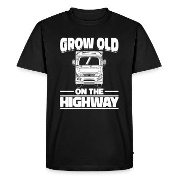 Chauffeur de camion Camionneur Chauffeur de camion Humour - T-shirt Premium bio Homme - noir - Devant - Nico (187cm)