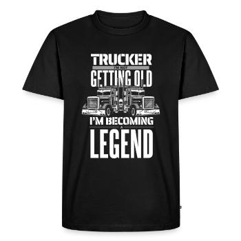 Truck Driver Trucker Truck Driver Funny - Men's Premium Organic T-Shirt - black - Front - Nico (187cm)