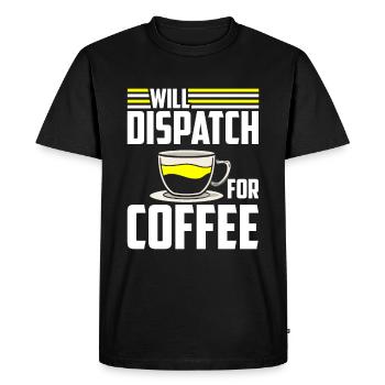 Emergency call control center coffee - Men's Premium Organic T-Shirt - black - Front - Nico (187cm)