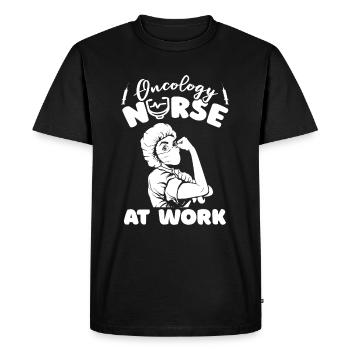 Stéthoscope infirmier - T-shirt Premium bio Homme - noir - Devant - Nico (187cm)