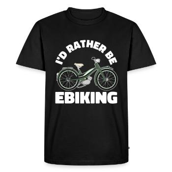 Vélo électrique E Bike - T-shirt Premium bio Homme - noir - Devant - Nico (187cm)