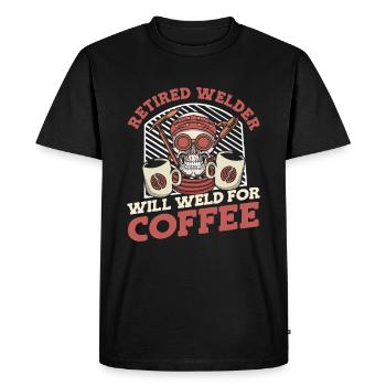 Welder locksmith coffee - Men's Premium Organic T-Shirt - black - Front - Nico (187cm)