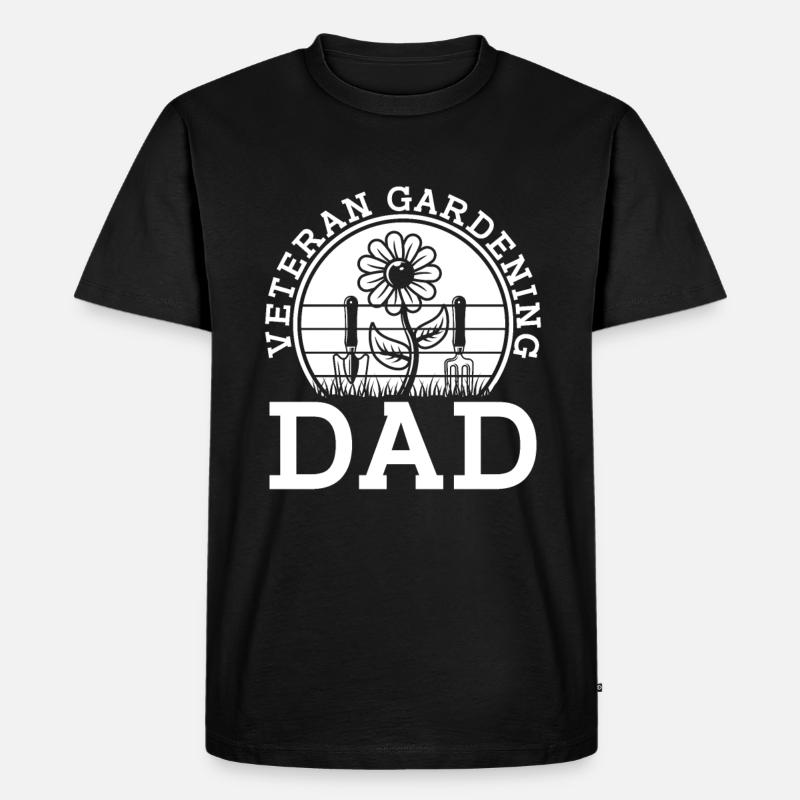 Hobbygärtner Garten Gänseblümchen - Männer Premium Bio T-Shirt - Schwarz