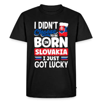 Slovaquie slovaque Citation du drapeau slovaque - T-shirt Premium bio Homme - noir - Devant - Nico (187cm)