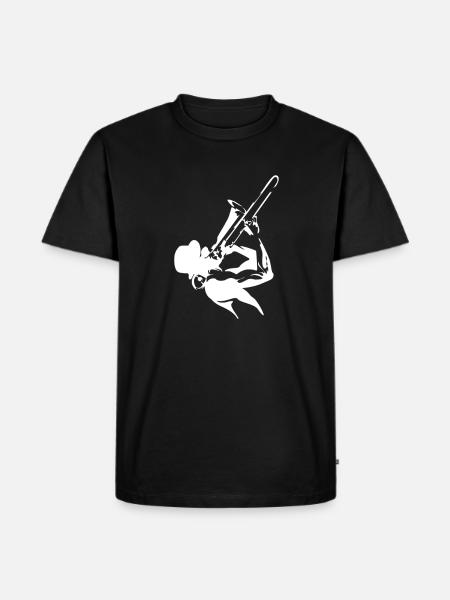 Musical platoon trombone - Men's Premium Organic T-Shirt - black