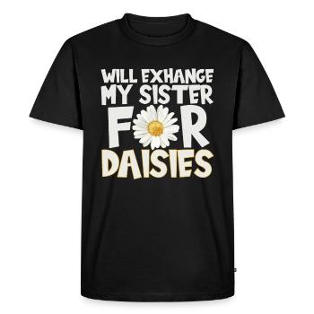 Marguerites de jardin Hobby Gardener - T-shirt Premium bio Homme - noir - Devant - Nico (187cm)