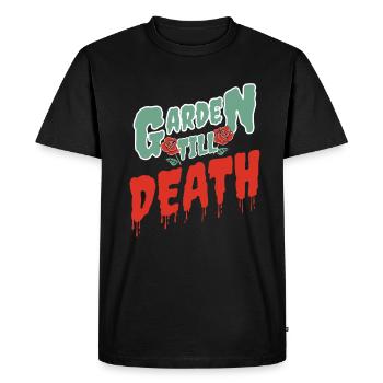 Hobby Jardinier Jardin Roses Jardinage Grand-père - T-shirt Premium bio Homme - noir - Devant - Nico (187cm)