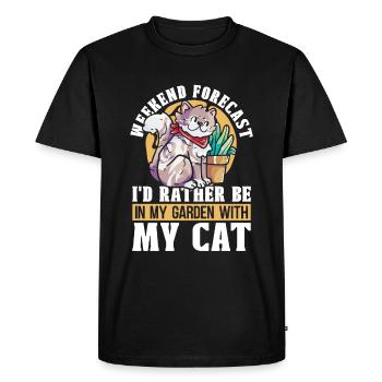 Hobby Gardener Garden Cat-like Garden Cat - Men's Premium Organic T-Shirt - black - Front - Nico (187cm)