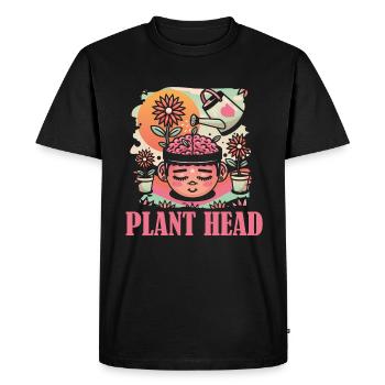 Hobby Gardener Garden Garden Cat - Men's Premium Organic T-Shirt - black - Front - Nico (187cm)