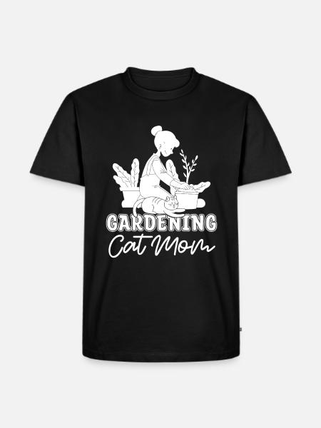 Hobbygärtner Garten Mutter Gartenkatze - Männer Premium Bio T-Shirt - Schwarz