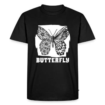 Hobby Jardinier Jardin Papillon Papillon - T-shirt Premium bio Homme - noir - Devant - Nico (187cm)