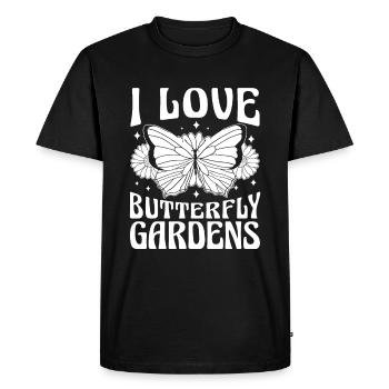 Jardinier amateur papillons de jardin dans le jardin - T-shirt Premium bio Homme - noir - Devant - Nico (187cm)