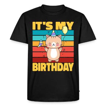 C’est mon design d’anniversaire pour la fête d’anniversaire - T-shirt Premium bio Homme - noir - Devant - Nico (187cm)