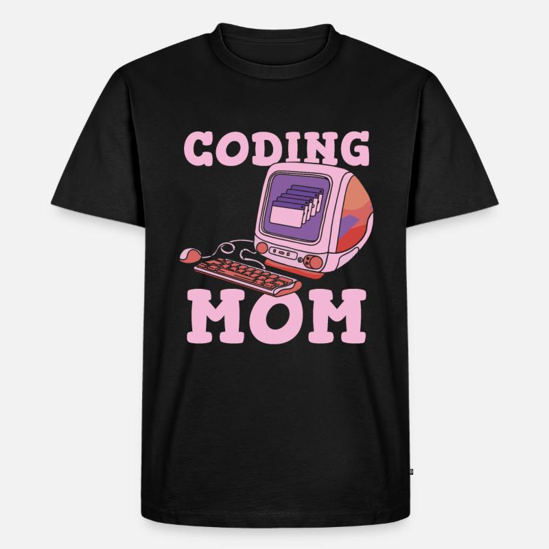Développeur Coder Programmeur Mère - T-shirt Premium bio Homme - noir