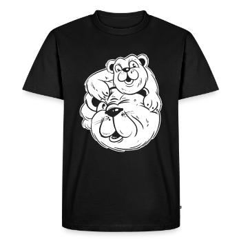 Fête des pères Papa Wear - T-shirt Premium bio Homme - noir - Devant - Nico (187cm)