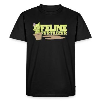 Jardinier amateur jardin félin chat de jardin - T-shirt Premium bio Homme - noir - Devant - Nico (187cm)
