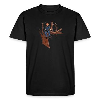 Arborist Tree Climber Arborist Tree Climbing - Men's Premium Organic T-Shirt - black - Front - Nico (187cm)