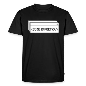 Developer Coder Programmer - Men's Premium Organic T-Shirt - black - Front - Nico (187cm)