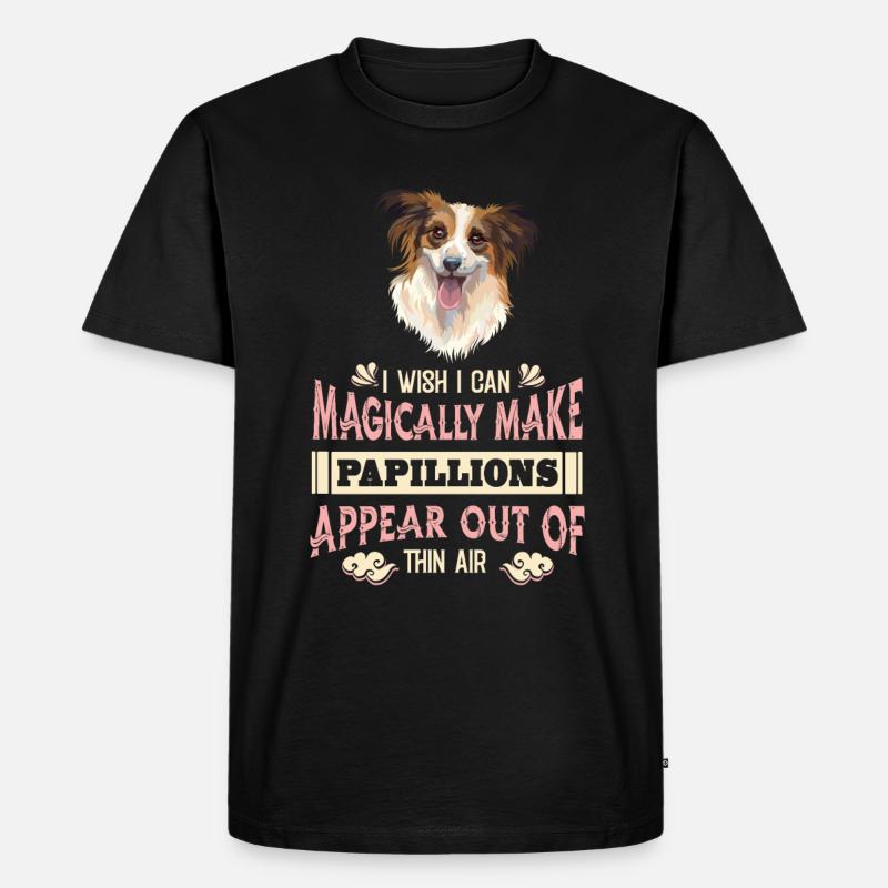 Papillon Witzig - Männer Premium Bio T-Shirt - Schwarz