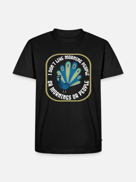 Peacock Bird - Men's Premium Organic T-Shirt - black