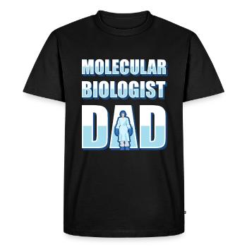Biology Biologist Dad Molecular Biologist - Men's Premium Organic T-Shirt - black - Front - Nico (187cm)
