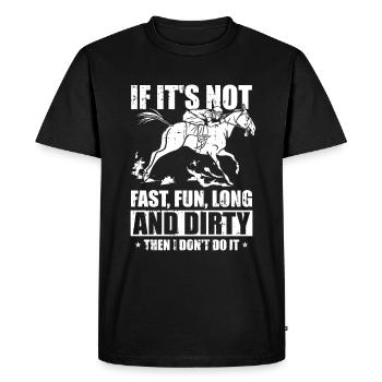 Horse Equestrian Funny Endurance Riding - Men's Premium Organic T-Shirt - black - Front - Nico (187cm)