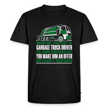 Truck Driver Trucker Truck Driver Funny - Men's Premium Organic T-Shirt - black - Front - Nico (187cm)