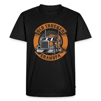 Camionneur Camionneur Camionneur Vieux camionneur - T-shirt Premium bio Homme - noir - Devant - Nico (187cm)