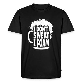 Bière artisanale Bière artisanale Mousse de bière - T-shirt Premium bio Homme - noir - Devant - Nico (187cm)