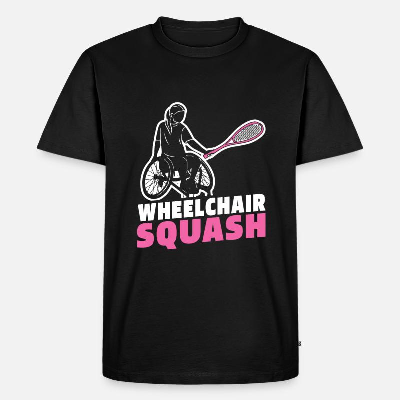 Fauteuil roulant de squash - T-shirt Premium bio Homme - noir