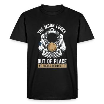 Space Space Moon Astroid Diversion - Men's Premium Organic T-Shirt - black - Front - Nico (187cm)