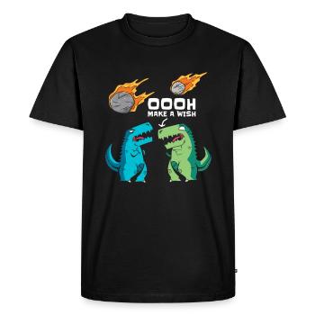 Redirection vers Space Space Dinosaur Astroid - T-shirt Premium bio Homme - noir - Devant - Nico (187cm)