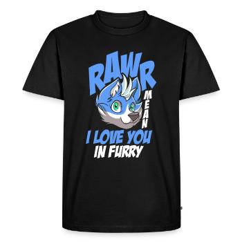 Furry Fandom Fursuits Love - Men's Premium Organic T-Shirt - black - Front - Nico (187cm)
