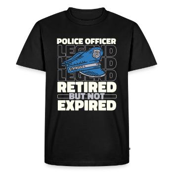 Policeman Police Retired - Men's Premium Organic T-Shirt - black - Front - Nico (187cm)