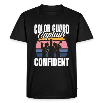 Fan Parade Captain - Men's Premium Organic T-Shirt - black - Front - Nico (187cm)