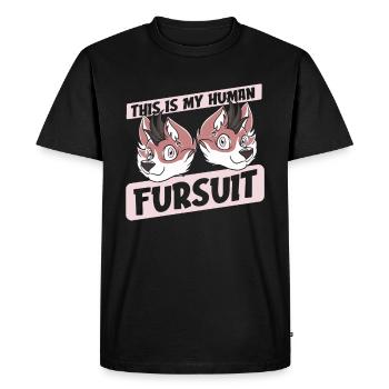 Furry Fandom Fursuits Funny - Men's Premium Organic T-Shirt - black - Front - Nico (187cm)