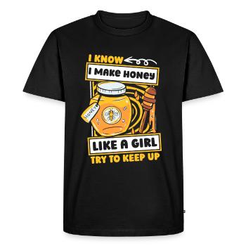 Beekeeper Beekeeper Funny - Men's Premium Organic T-Shirt - black - Front - Nico (187cm)