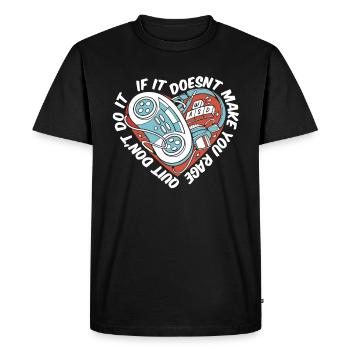 Gamer Gaming Rage - Men's Premium Organic T-Shirt - black - Front - Nico (187cm)