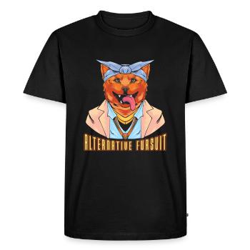 Furry Fandom Fursuits Suit - Men's Premium Organic T-Shirt - black - Front - Nico (187cm)