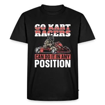 Aller karting karting pilote de kart drôle - T-shirt Premium bio Homme - noir - Devant - Nico (187cm)