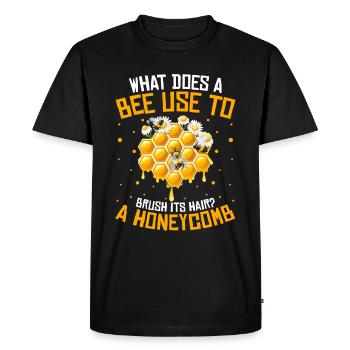 Beekeeper Beekeeper Funny - Men's Premium Organic T-Shirt - black - Front - Nico (187cm)