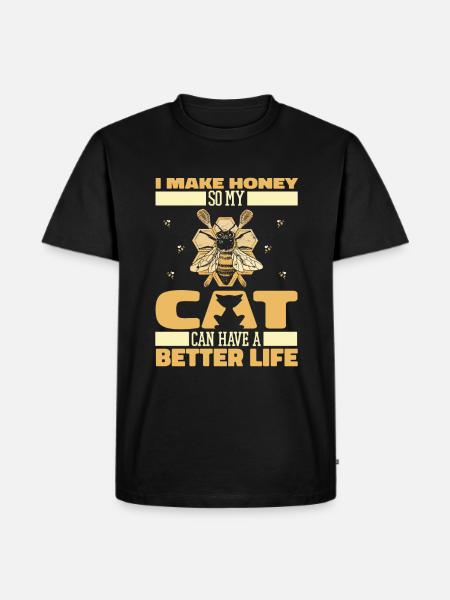 Apiculteur Apiculteur Chat - T-shirt Premium bio Homme - noir