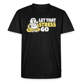 Bouddha bouddhiste drôle - T-shirt Premium bio Homme - noir - Devant - Nico (187cm)