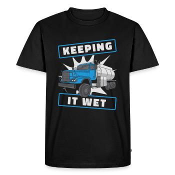 Truck Driver Trucker Truck Driver Funny - Men's Premium Organic T-Shirt - black - Front - Nico (187cm)